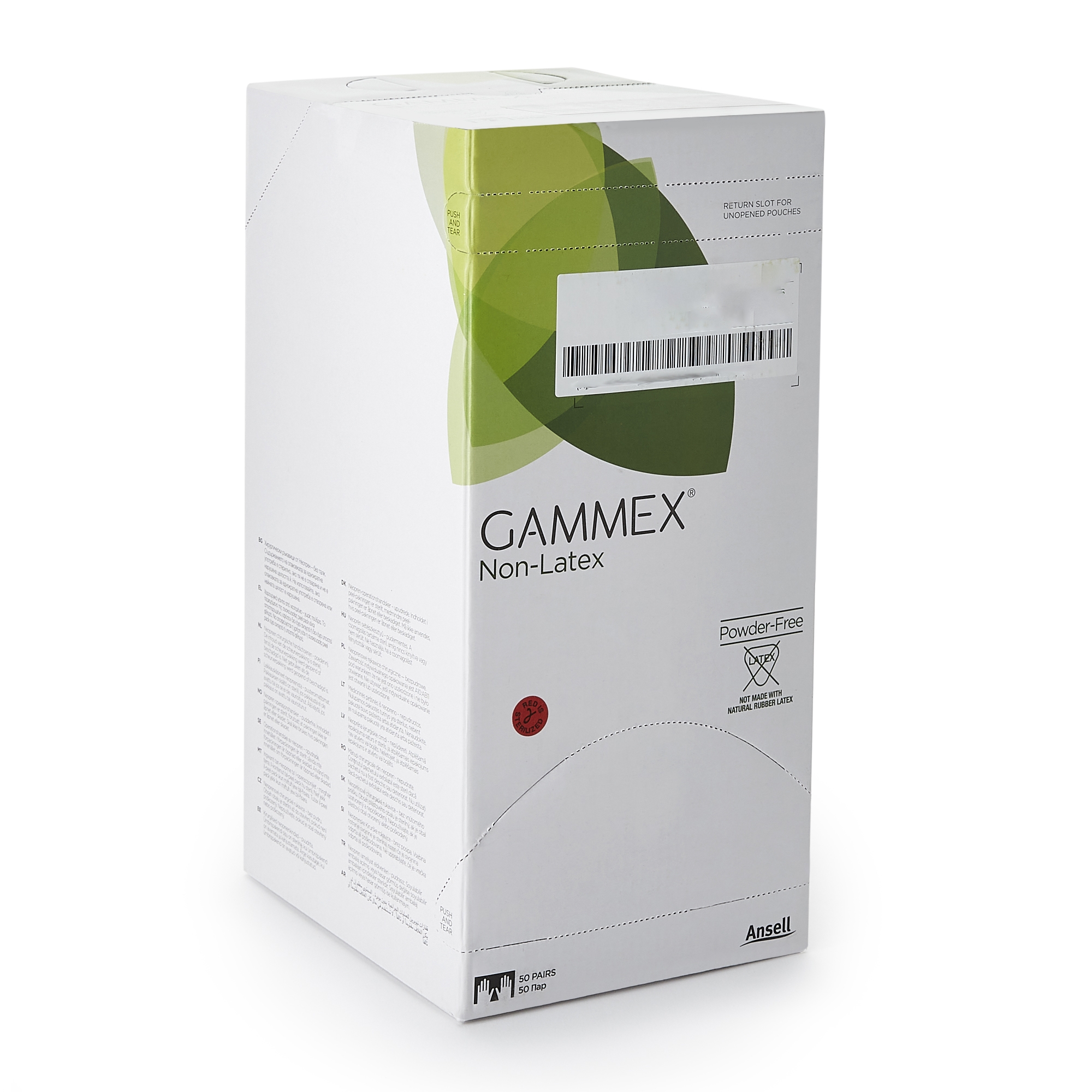 Gloves Surgical GAMMEX® Non-Latex Size 8.5 Sterile Polyisoprene Standard Cuff Length Micro-Textured Green Chemo Tested (50PR/BX 4BX/CS) by Ansell Healthcare Products LLC  ID 8517